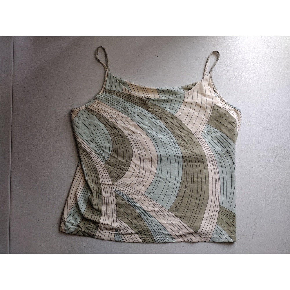 Merona Women's XL Abstract Swirl Print‎ Spaghetti Strap Camisole Top